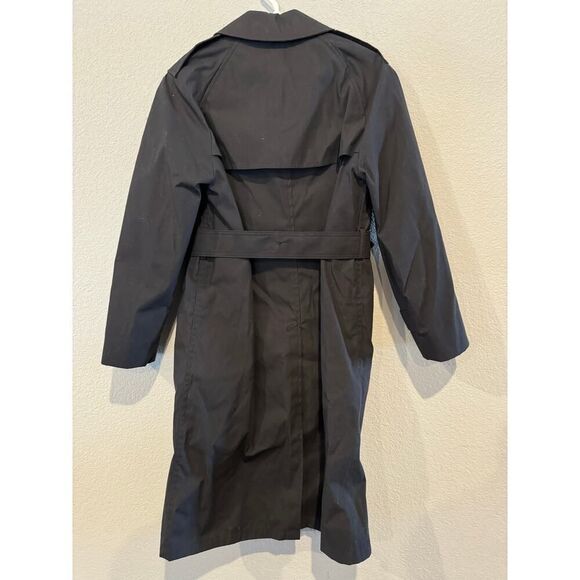 DLA Garrison Collection Unisex Size 8S Black Military Trench Coat Navy‎ Blue NWT - Picture 2 of 5